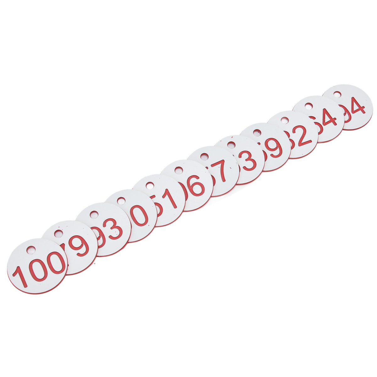 50Pcs Beehive Tag ABS Round Numbered Sign Labels with Hole Livestock Beekeeping SuppliesWhite 51-100