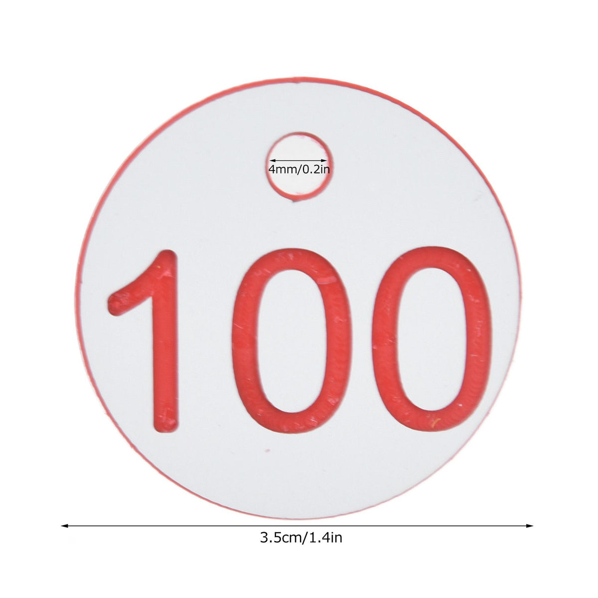 50Pcs Beehive Tag ABS Round Numbered Sign Labels with Hole Livestock Beekeeping SuppliesWhite 51-100