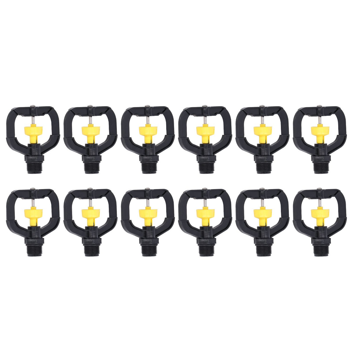 12pcs Rotating Irrigation Sprinkler Plastic Spray Nozzle with G1/2 Male Thread for Garden Yard Lawn