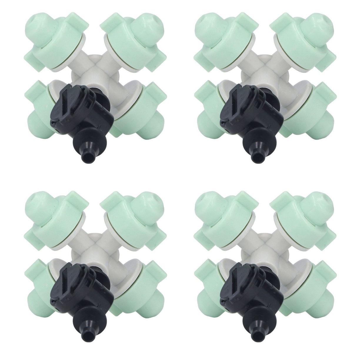 10 Set Cross Misting Spray Nozzle with 4/7mm Joint Micro Irrigation Head for Farmland Garden Sprinklers