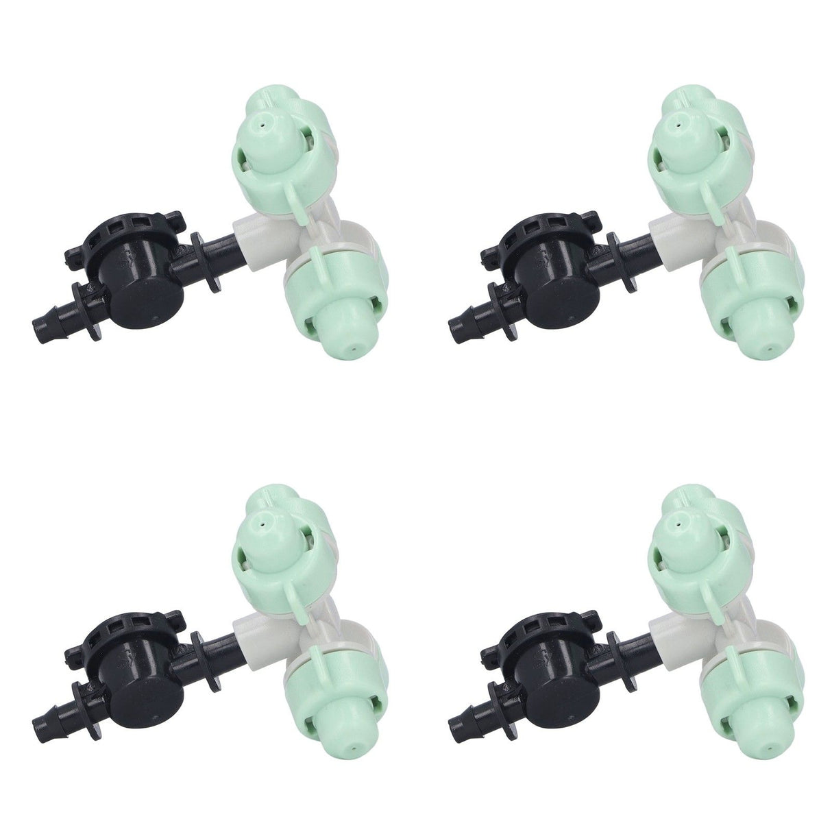 10 Set Cross Misting Spray Nozzle with 4/7mm Joint Micro Irrigation Head for Farmland Garden Sprinklers