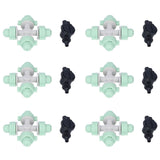10 Set Cross Misting Spray Nozzle with 4/7mm Joint Micro Irrigation Head for Farmland Garden Sprinklers