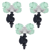 10 Set Cross Misting Spray Nozzle with 4/7mm Joint Micro Irrigation Head for Farmland Garden Sprinklers