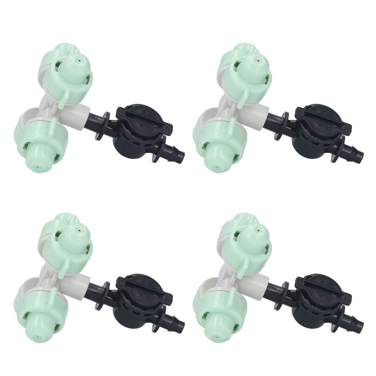 10 Set Cross Misting Spray Nozzle with 4/7mm Joint Micro Irrigation Head for Farmland Garden Sprinklers