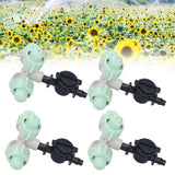 10 Set Cross Misting Spray Nozzle with 4/7mm Joint Micro Irrigation Head for Farmland Garden Sprinklers