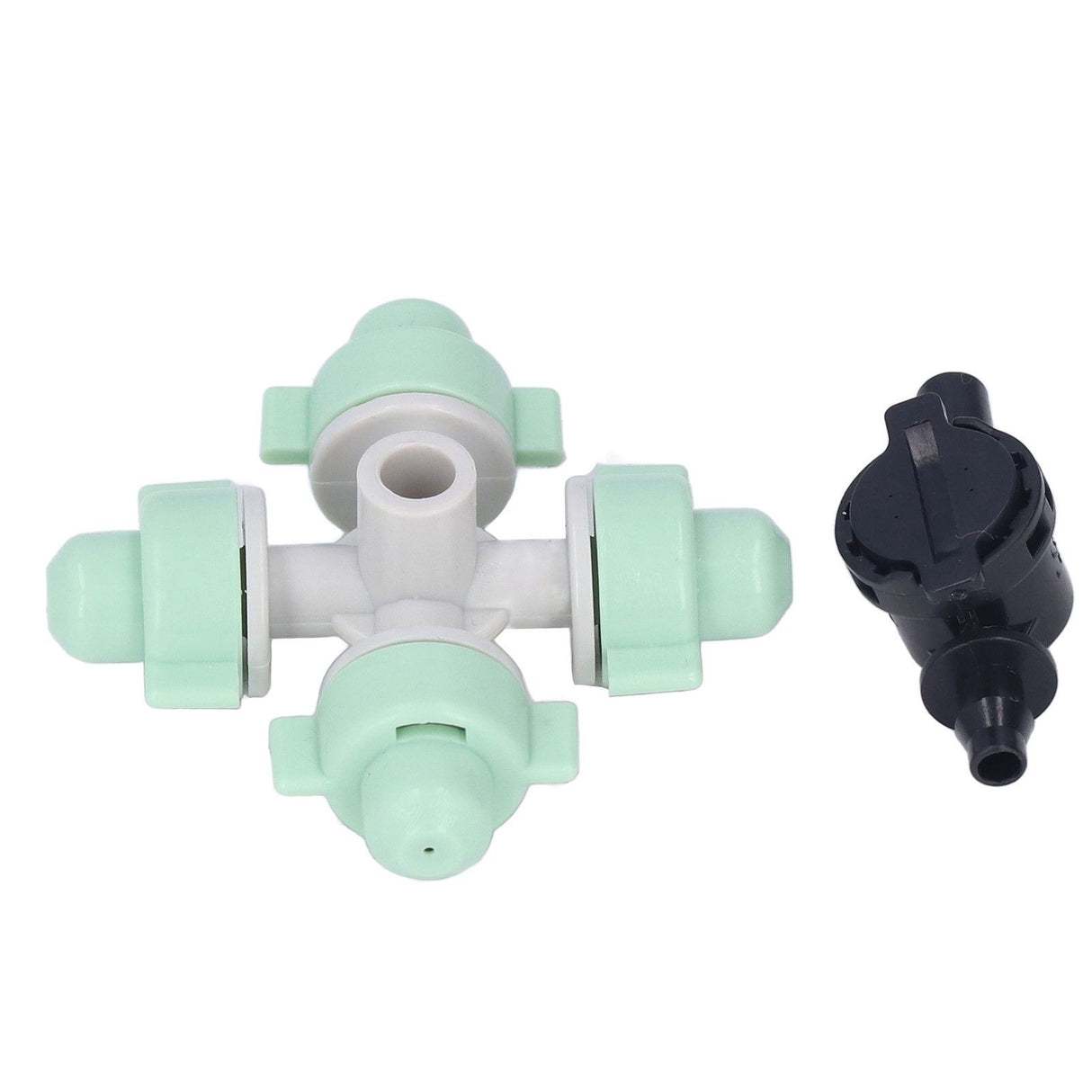10 Set Cross Misting Spray Nozzle with 4/7mm Joint Micro Irrigation Head for Farmland Garden Sprinklers