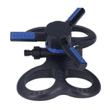 Lawn Sprinkler 360° Automatic Rotation Trifurcate Type with Quick Coupling for Garden Watering Irrigation System - Low Angle