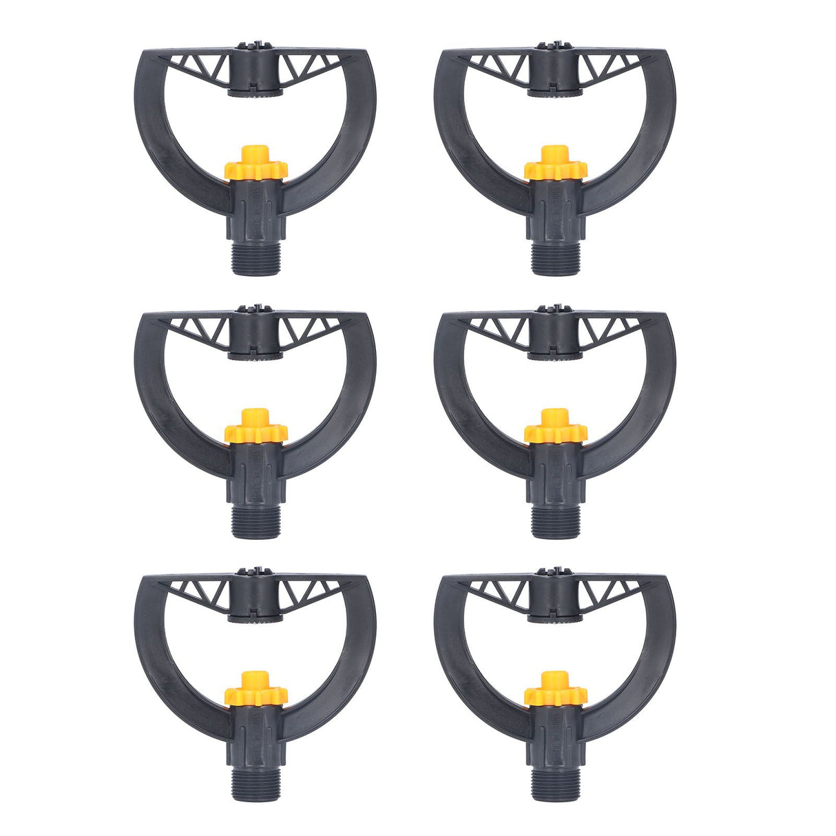 6pcs Irrigation Sprinkler Nozzle G3/4 Male Thread Plastic Black for Agricultural Base Greenhouse