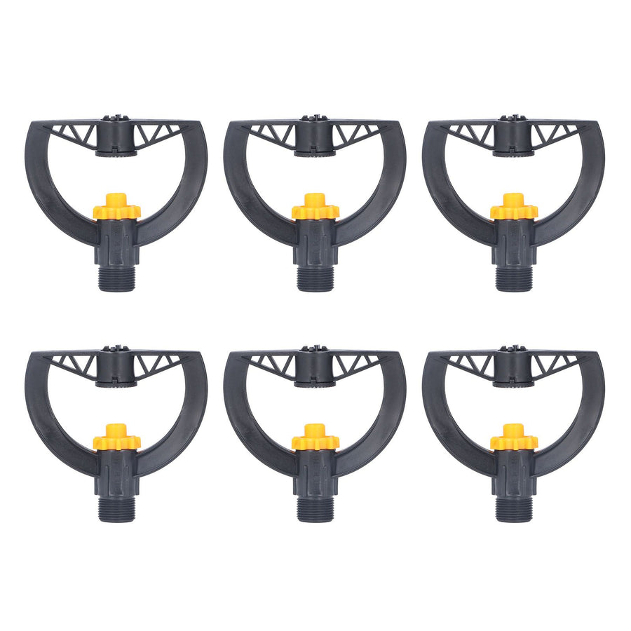 6pcs Irrigation Sprinkler Nozzle G3/4 Male Thread Plastic Black for Agricultural Base Greenhouse