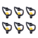6pcs Irrigation Sprinkler Nozzle G3/4 Male Thread Plastic Black for Agricultural Base Greenhouse