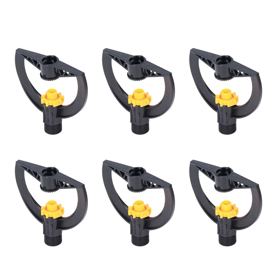 6pcs Irrigation Sprinkler Nozzle G3/4 Male Thread Plastic Black for Agricultural Base Greenhouse
