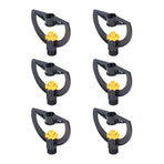 6pcs Irrigation Sprinkler Nozzle G3/4 Male Thread Plastic Black for Agricultural Base Greenhouse