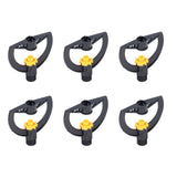 6pcs Irrigation Sprinkler Nozzle G3/4 Male Thread Plastic Black for Agricultural Base Greenhouse