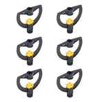 6pcs Irrigation Sprinkler Nozzle G3/4 Male Thread Plastic Black for Agricultural Base Greenhouse