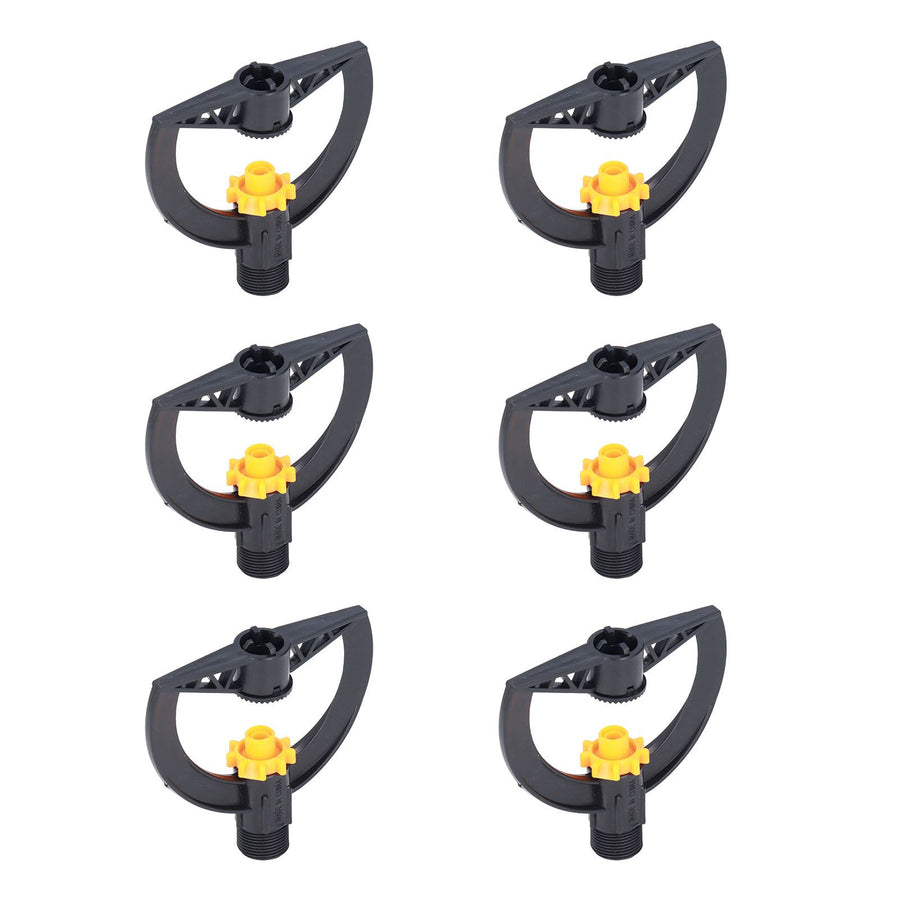 6pcs Irrigation Sprinkler Nozzle G3/4 Male Thread Plastic Black for Agricultural Base Greenhouse