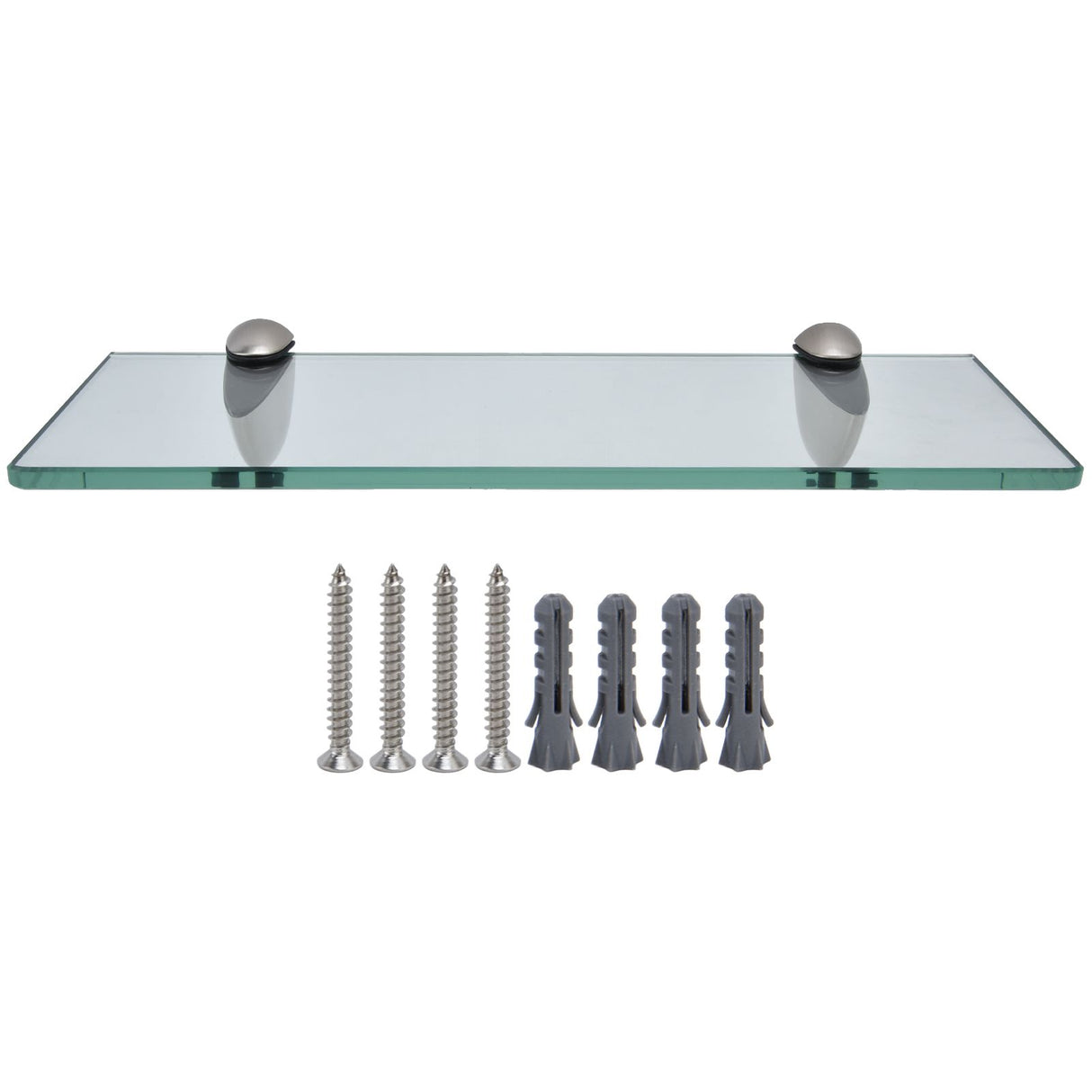 Bathroom Glass Shelf WallMounted Zinc Alloy Storage Rack Bathroom Accessory for Home