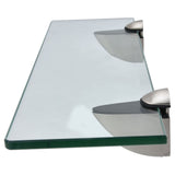 Bathroom Glass Shelf WallMounted Zinc Alloy Storage Rack Bathroom Accessory for Home - Side View