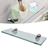 Bathroom Glass Shelf WallMounted Zinc Alloy Storage Rack Bathroom Accessory for Home