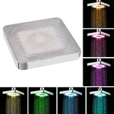 6in LED Shower Head with 7 Colors Changing Innovative Top Shower Sprayer for Bathroom HomeColorful