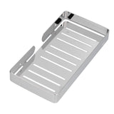 Soap Dish Shelf 304 Stainless Steel Bathroom Hollow Self Draining Wall Mounted Soap Box - Rear View
