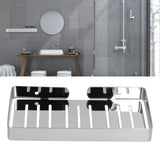 Soap Dish Shelf 304 Stainless Steel Bathroom Hollow Self Draining Wall Mounted Soap Box