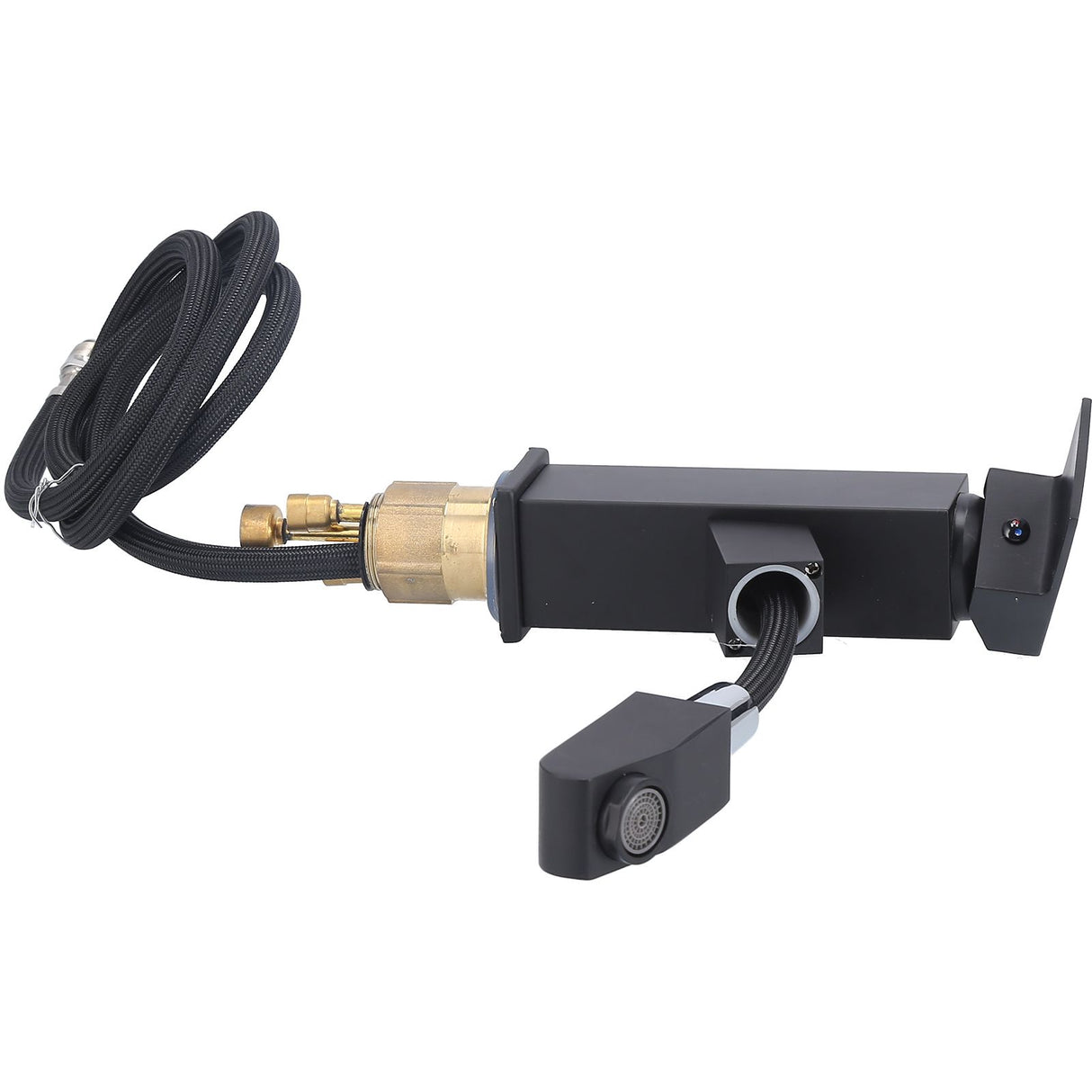 G1/2 Pull Out Faucet Cold Hot Mixer Water Tap with Pull‑Down Sprayer for Bathroom Hotel