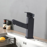 G1/2 Pull Out Faucet Cold Hot Mixer Water Tap with Pull‑Down Sprayer for Bathroom Hotel