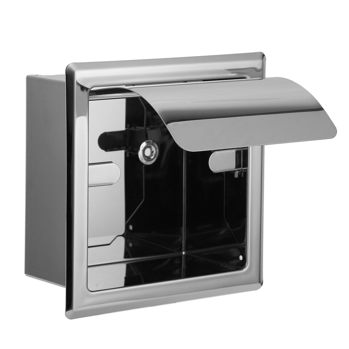 Mirror Surface Toilet Paper Holder Stainless Steel Paper Towel Rack Toilet Tissue Rack for Home Hotel Bathroom