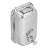 Soap Dispenser Manual Wall Mounted Stainless Steel Shower Gel Shampoo Hand Soap Dispenser 500ml - Close-Up Angle