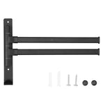 Towel Bar Wall Mounted Rotating Collapsible Space Aluminum Towel Rack for Bathroom