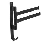 Towel Bar Wall Mounted Rotating Collapsible Space Aluminum Towel Rack for Bathroom - Top-Down View