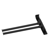 Towel Bar Wall Mounted Rotating Collapsible Space Aluminum Towel Rack for Bathroom - Low Angle