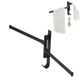 Towel Bar Wall Mounted Rotating Collapsible Space Aluminum Towel Rack for Bathroom
