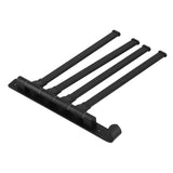 Rotating Towel Rack 4 Poles Space Aluminum Folding Rotatable Matte Black Finish Bath Towel Hanger for Bathrooms Kitchens Hotels - 45-Degree Angle