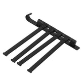 Rotating Towel Rack 4 Poles Space Aluminum Folding Rotatable Matte Black Finish Bath Towel Hanger for Bathrooms Kitchens Hotels