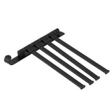 Rotating Towel Rack 4 Poles Space Aluminum Folding Rotatable Matte Black Finish Bath Towel Hanger for Bathrooms Kitchens Hotels - Extra Image