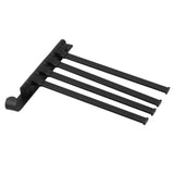 Rotating Towel Rack 4 Poles Space Aluminum Folding Rotatable Matte Black Finish Bath Towel Hanger for Bathrooms Kitchens Hotels