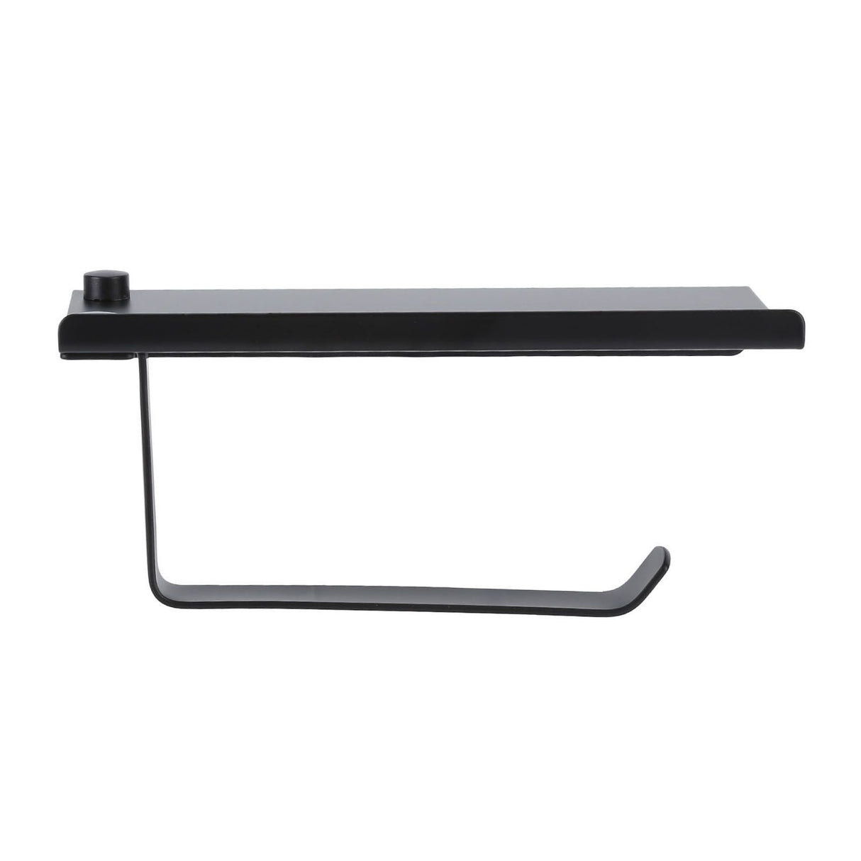 Toilet Paper Holder 304 Stainless Steel Anti Rust Wearable Bathroom Phone Holder for Kitchen WashroomBlack
