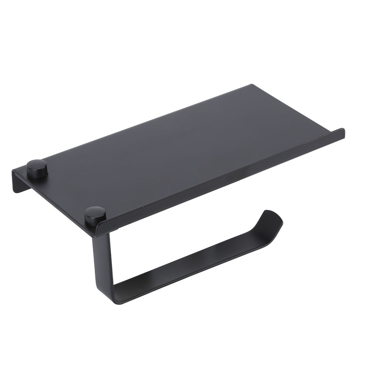 Toilet Paper Holder 304 Stainless Steel Anti Rust Wearable Bathroom Phone Holder for Kitchen WashroomBlack