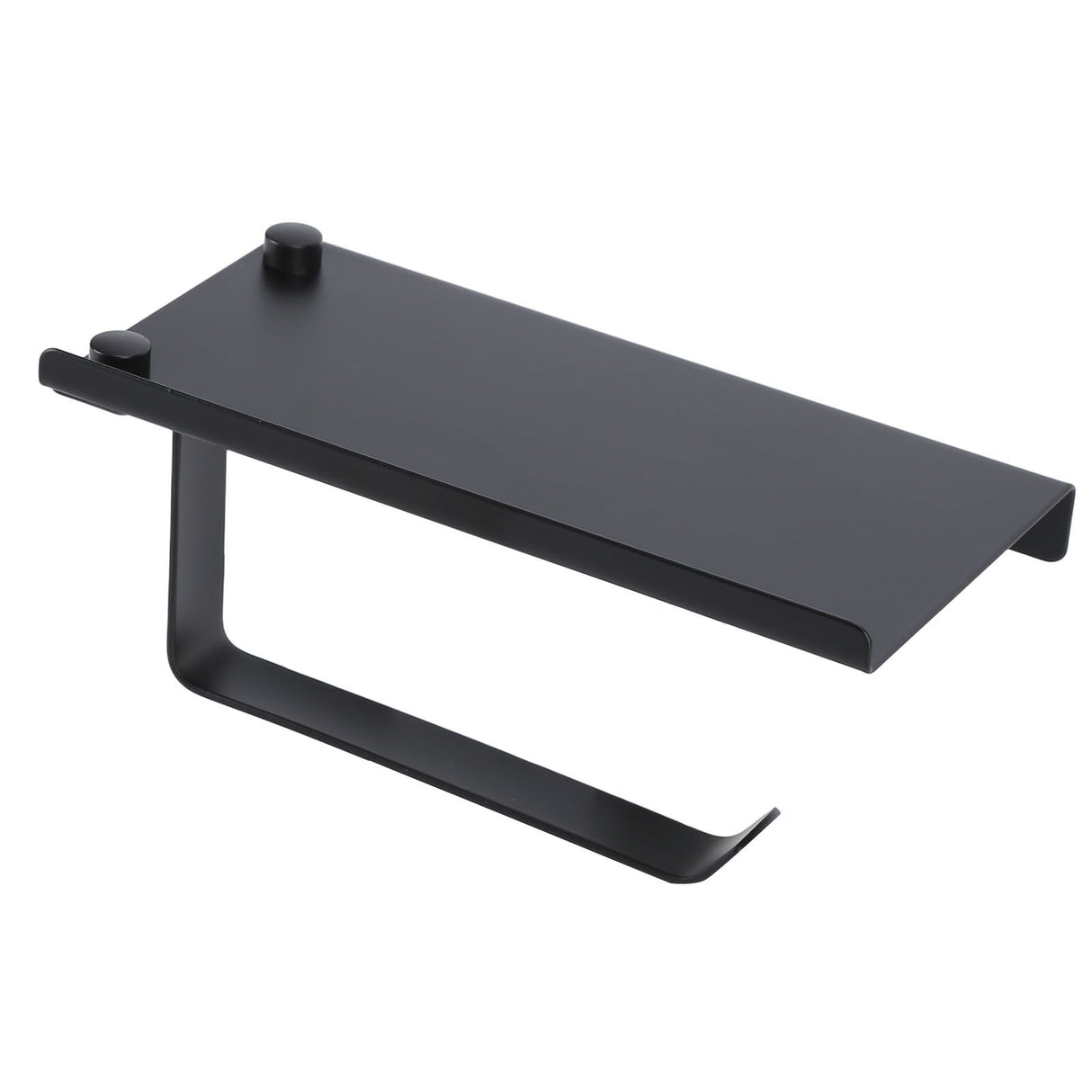 Toilet Paper Holder 304 Stainless Steel Anti Rust Wearable Bathroom Phone Holder for Kitchen WashroomBlack