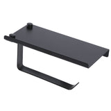 Toilet Paper Holder 304 Stainless Steel Anti Rust Wearable Bathroom Phone Holder for Kitchen WashroomBlack - Top-Down View