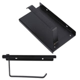 Toilet Paper Holder 304 Stainless Steel Anti Rust Wearable Bathroom Phone Holder for Kitchen WashroomBlack