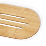 4Pcs Bathroom Accessory Set Bamboo Waterproof Durable Gift Toothbrush Cup for Home HotelWhite - Extra Image