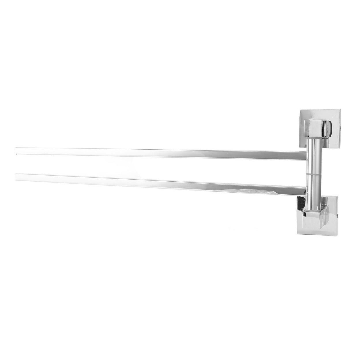 Stainless Steel Towel Rack Bar 180° Rotatable Towel Bathrobe Hanger Holder for Bathroom2 Rods