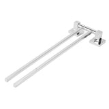 Stainless Steel Towel Rack Bar 180° Rotatable Towel Bathrobe Hanger Holder for Bathroom2 Rods