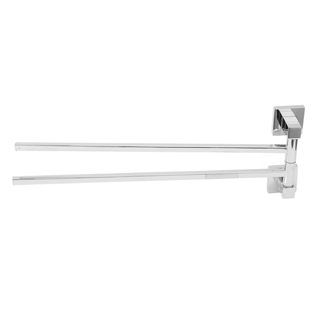 Stainless Steel Towel Rack Bar 180° Rotatable Towel Bathrobe Hanger Holder for Bathroom2 Rods