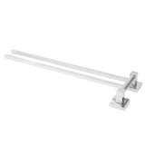 Stainless Steel Towel Rack Bar 180° Rotatable Towel Bathrobe Hanger Holder for Bathroom2 Rods - Rear View