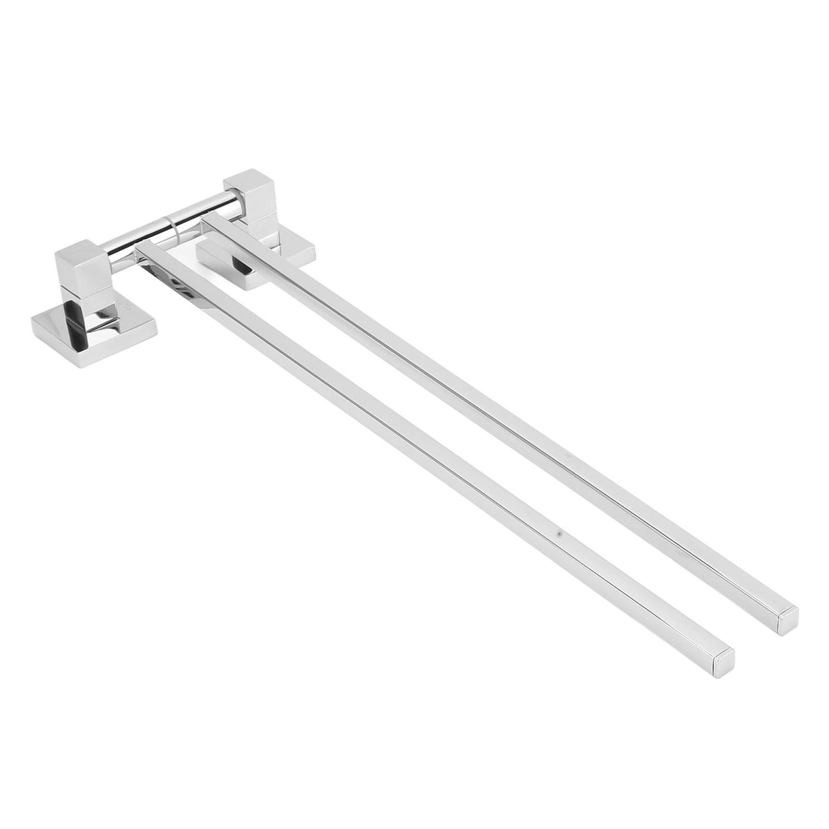 Stainless Steel Towel Rack Bar 180° Rotatable Towel Bathrobe Hanger Holder for Bathroom2 Rods
