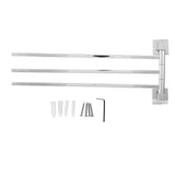 Stainless Steel Towel Rack Bar 180° Rotatable Towel Bathrobe Hanger Holder for Bathroom3 Rods
