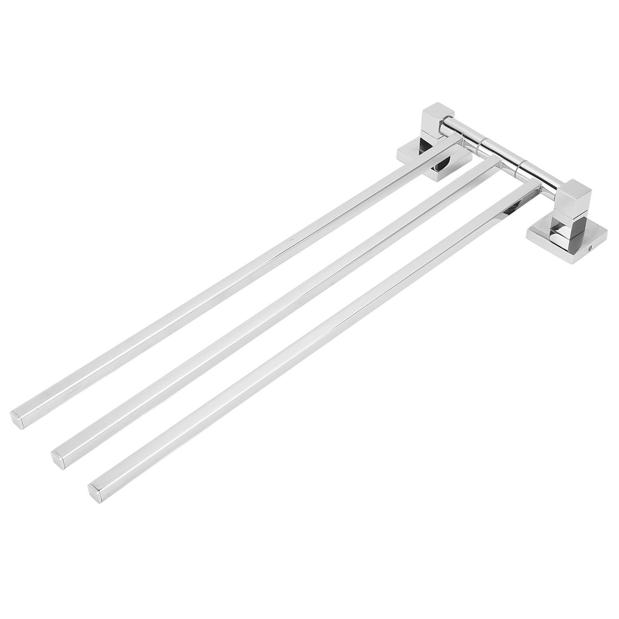 Stainless Steel Towel Rack Bar 180° Rotatable Towel Bathrobe Hanger Holder for Bathroom3 Rods